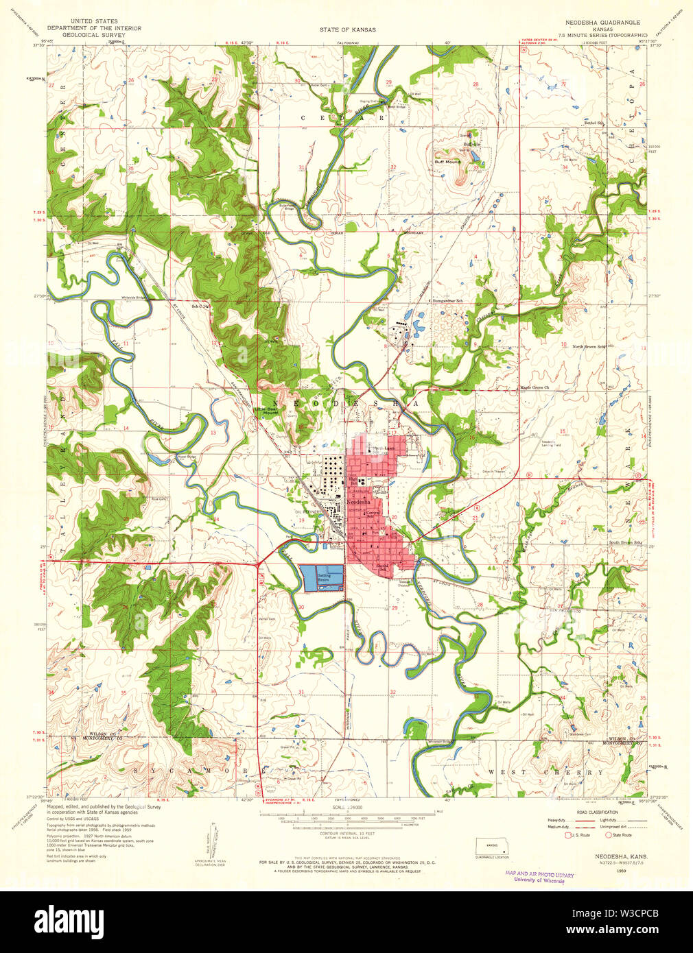 Neodesha map hires stock photography and images Alamy