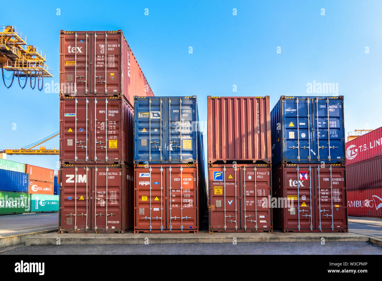 BANGKOK,THAILAND-May 19 2019 : Transportation Of Container Cargo ...