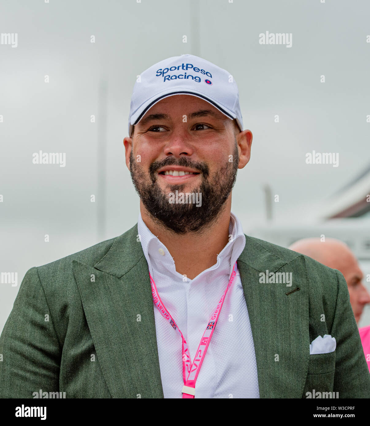 Towcester, United Kingdom. 14th July, 2019. Tony Bellew - Former professional boxer and commentator attended today's Race Day during Formula 1 Rolex British Grand Prix 2019 at Silverstone Circuit on Sunday, July 14, 2019 in Towcester, ENGLAND. Credit: Taka G Wu/Alamy Live News Stock Photo