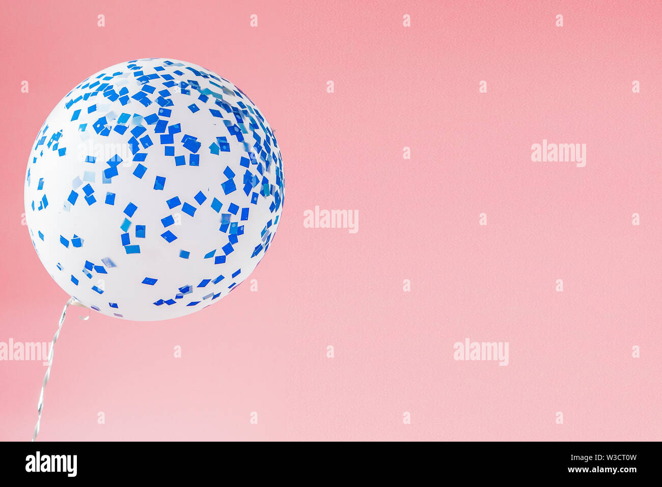 Festive Pink Background Shining Stars And Balloon On Light Pink
