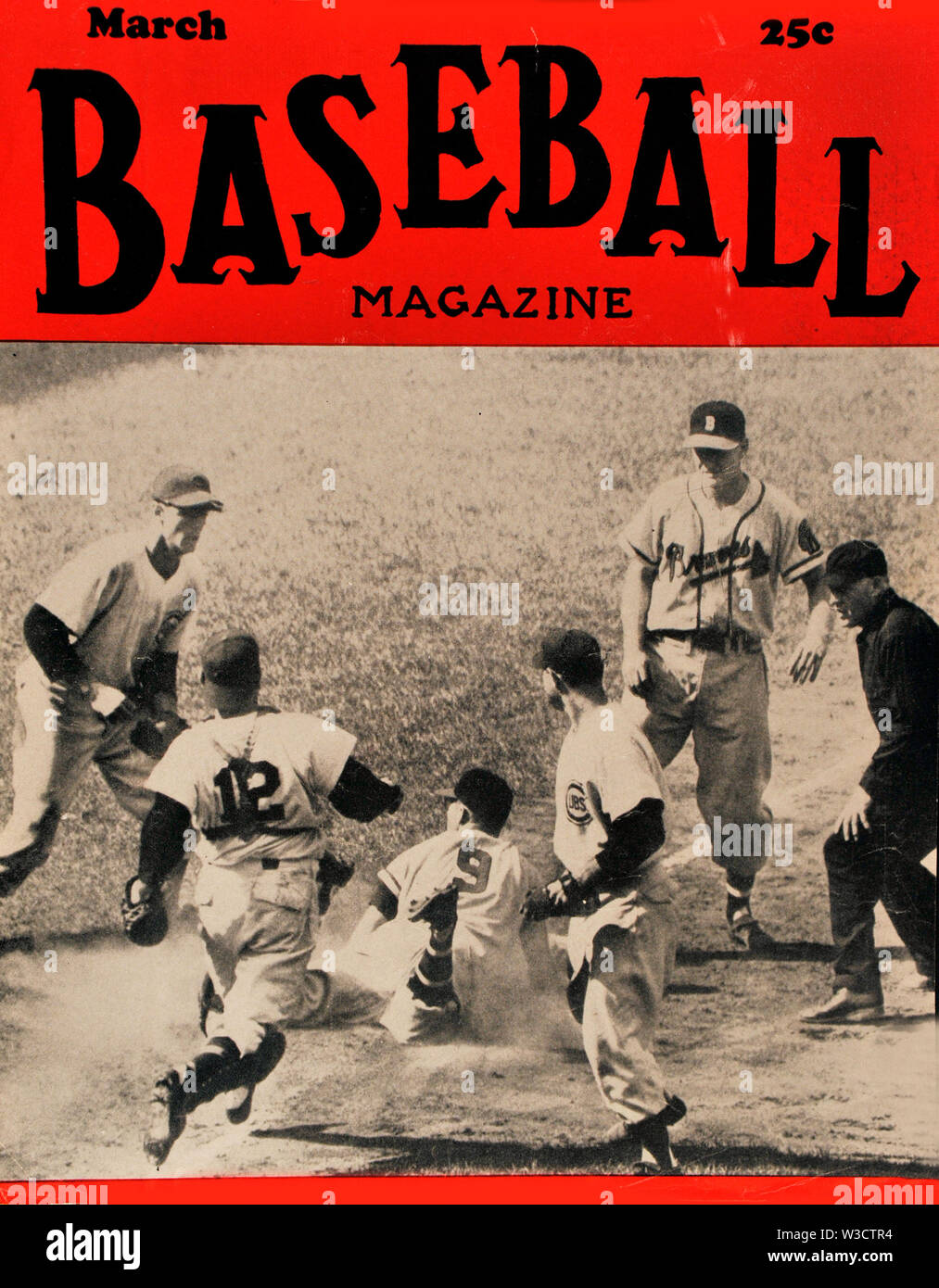 Vintage Baseball Magazine cover circa 1940s Stock Photo