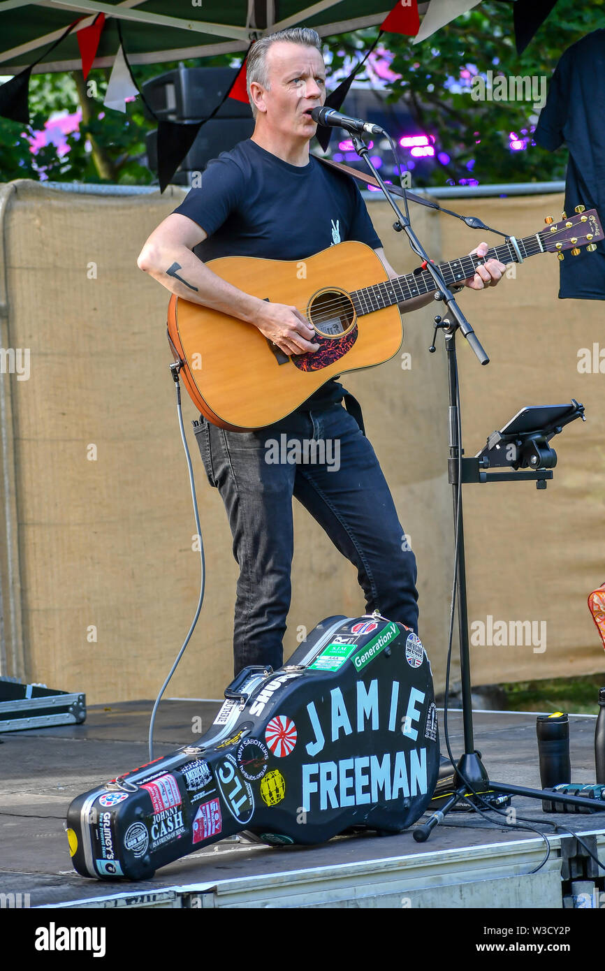London, UK. 14th July 2019. Jamies Freeman performs at the Food Village at Kew the Music 2019 on 14 July 2019, London, UK. Credit: Picture Capital/Alamy Live News Stock Photo