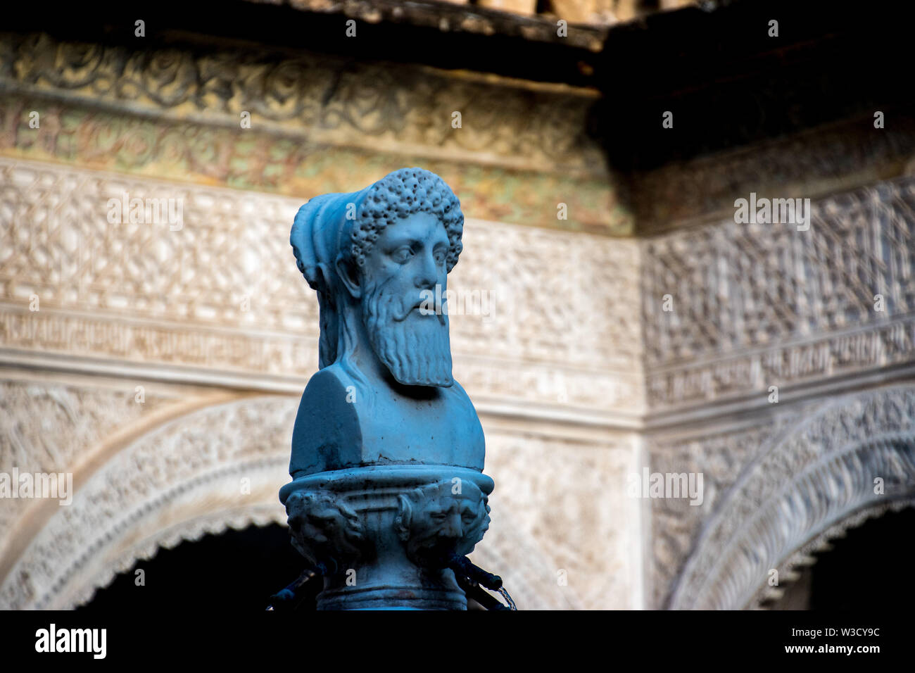 A Sumerian statue located in the Casa de Pilatos in Seville, Spain Stock Photo