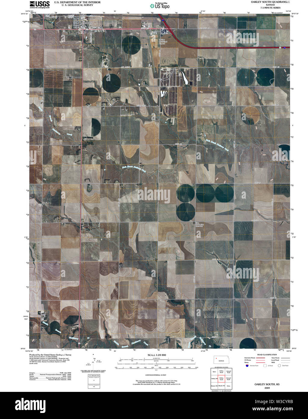 Oakley kansas map hires stock photography and images Alamy