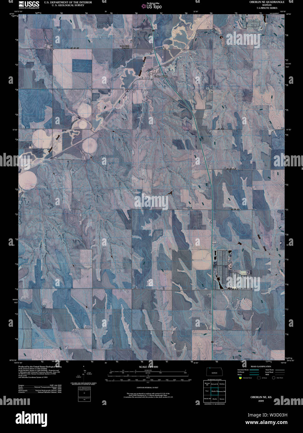 Map of oberlin kansas hires stock photography and images Alamy
