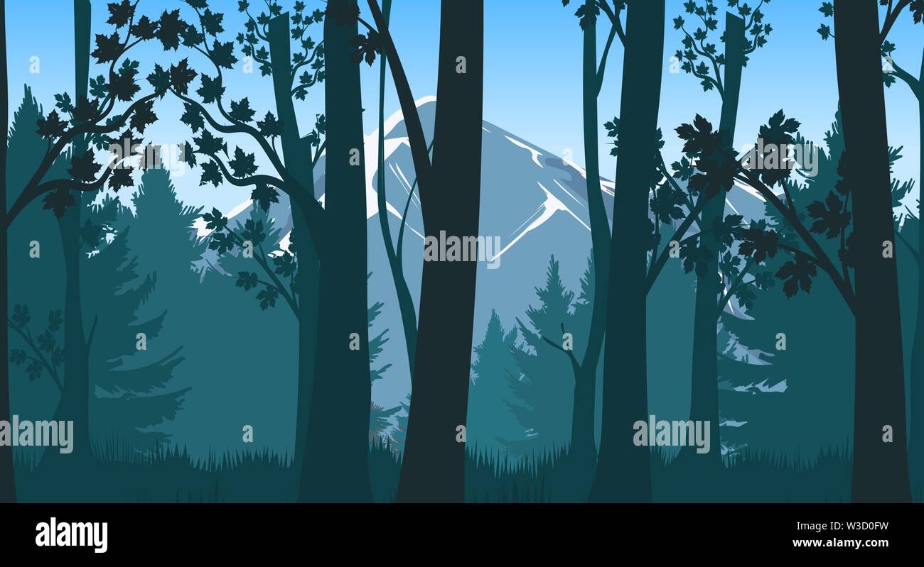 Forests hills landscape Stock Vector Image & Art - Alamy