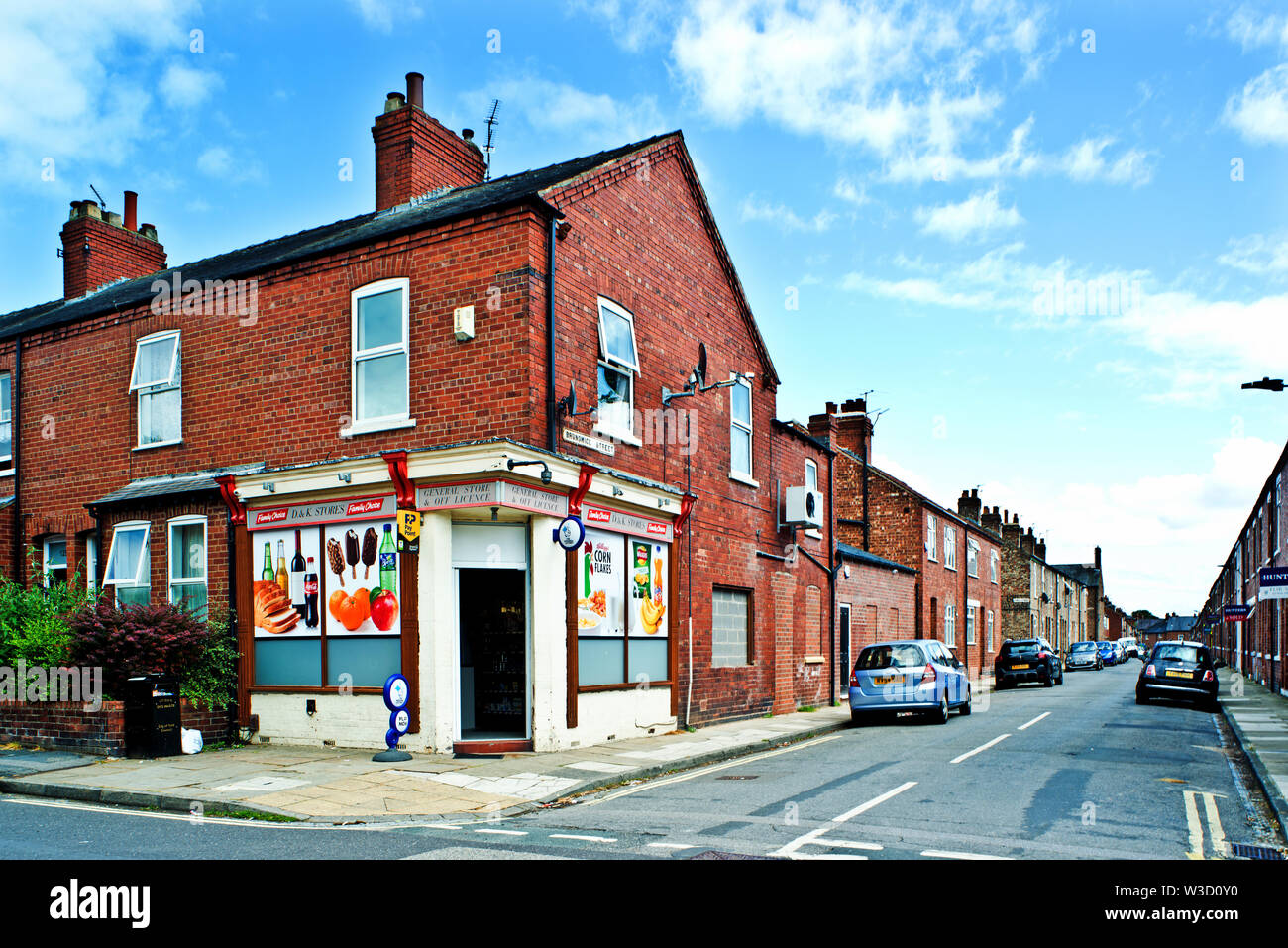 D and K Corner shop, Brunswick Street, York, England Stock Photo Alamy