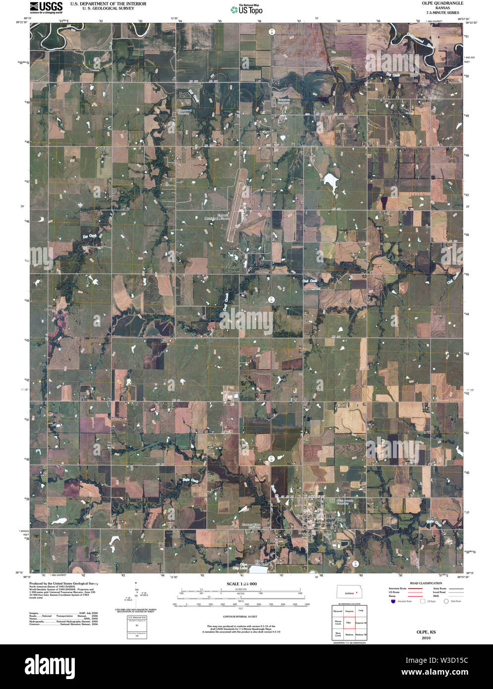 Olpe kansas map hires stock photography and images Alamy