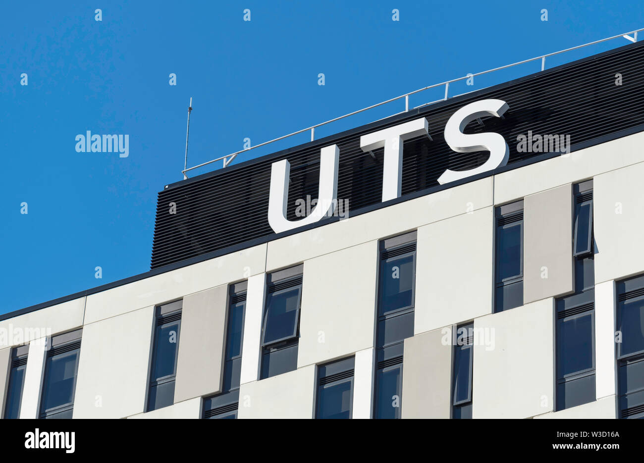 Building 7 at the University of Technology Sydney (UTS) is named after Vicki Sara, a Research Endocrinologist and former Chancellor of the uni Stock Photo