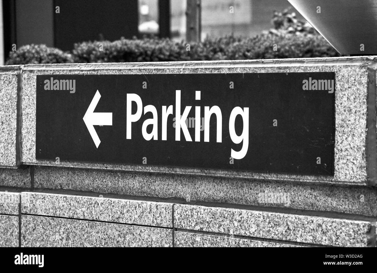 Parking street sign in New York, black and white Stock Photo Alamy