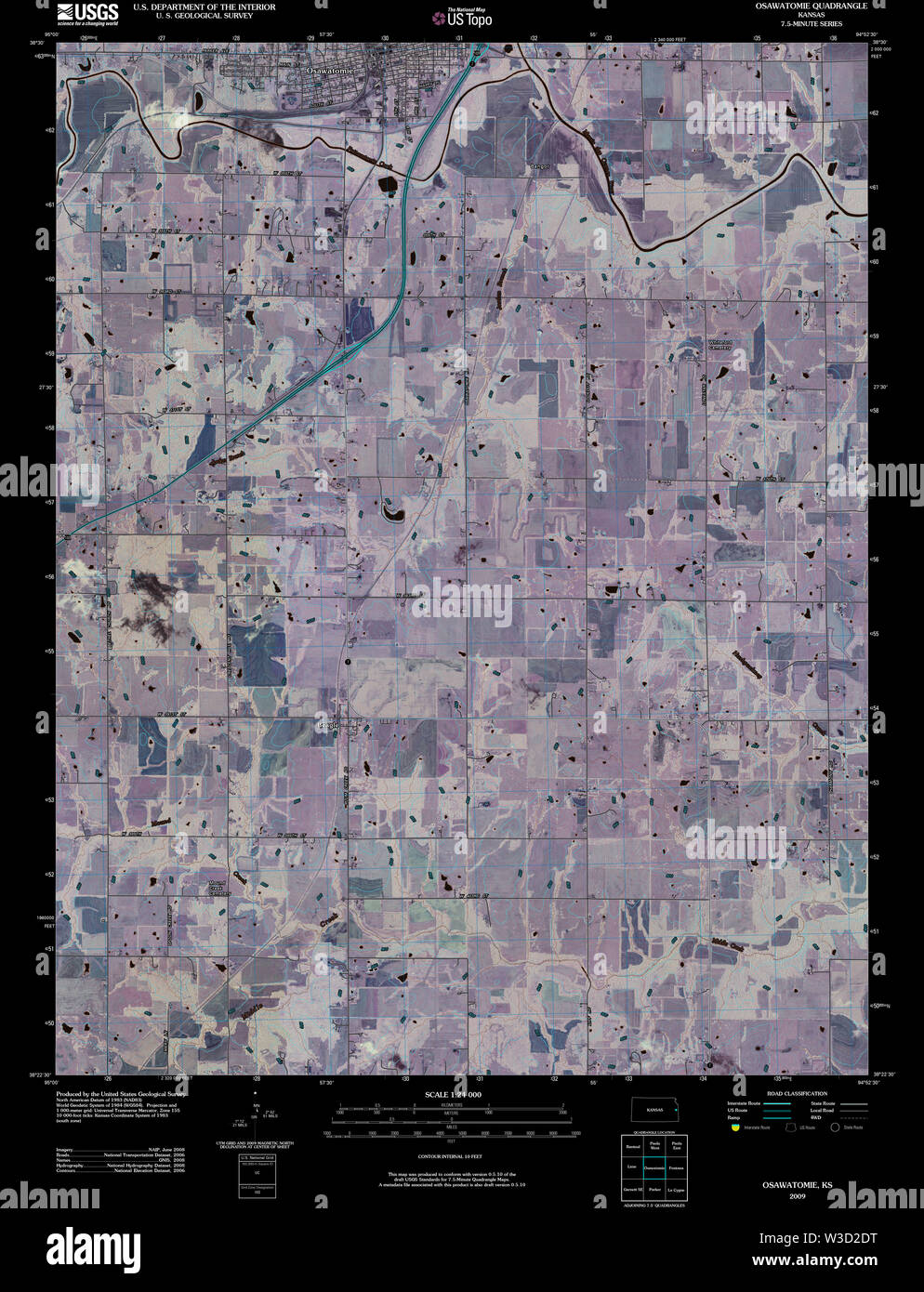 Osawatomie map hires stock photography and images Alamy