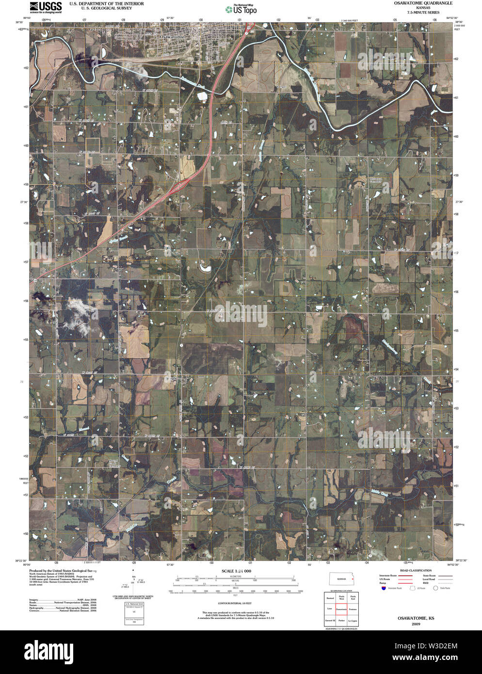 Osawatomie kansas map Cut Out Stock Images & Pictures Alamy