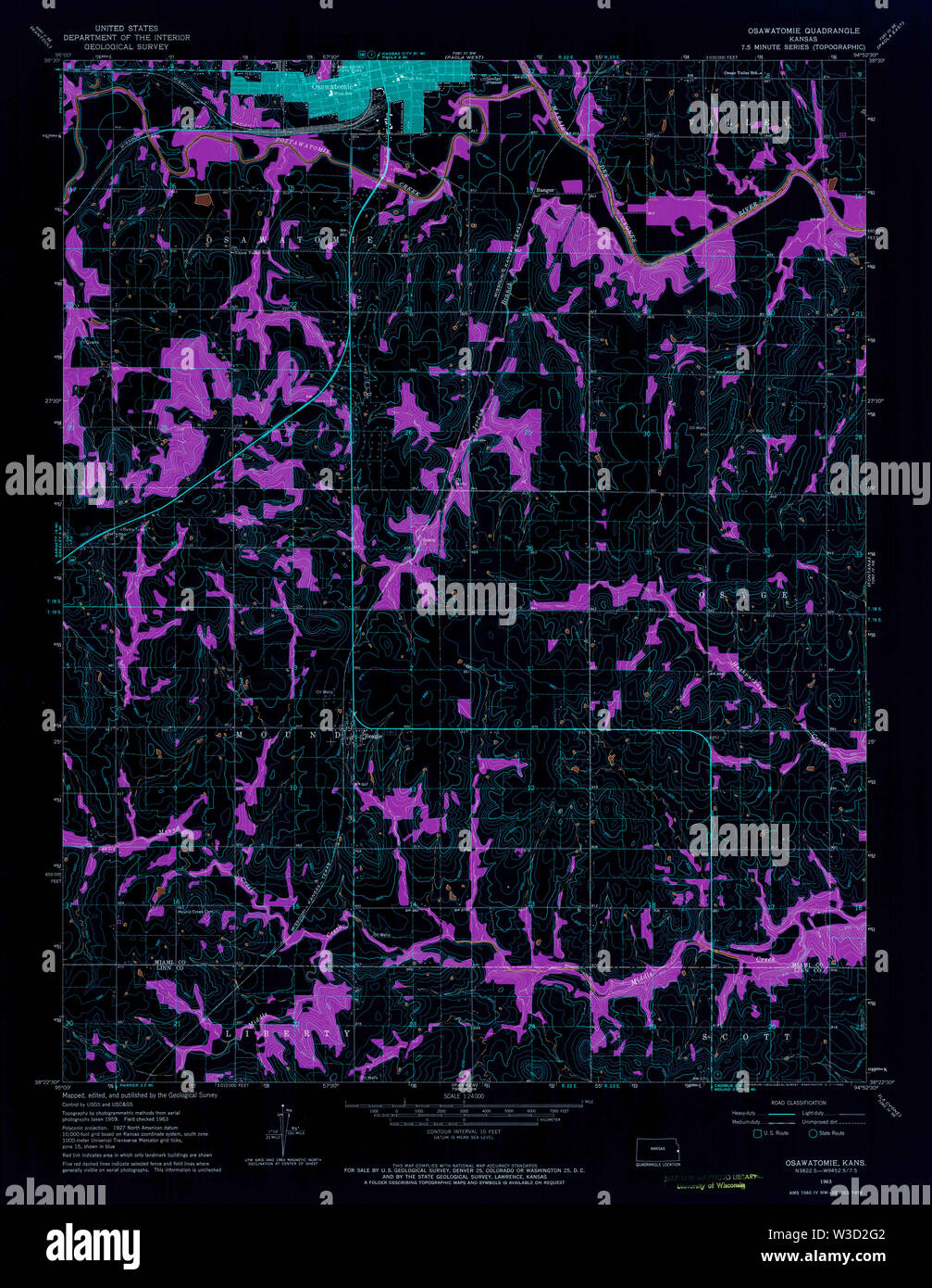 Osawatomie kansas map hires stock photography and images Alamy