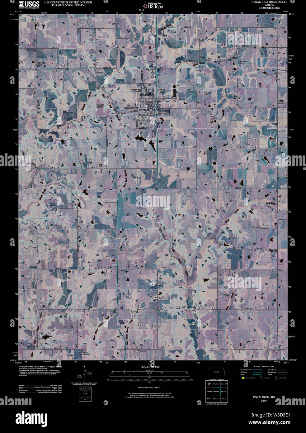 Map of oskaloosa hires stock photography and images Alamy