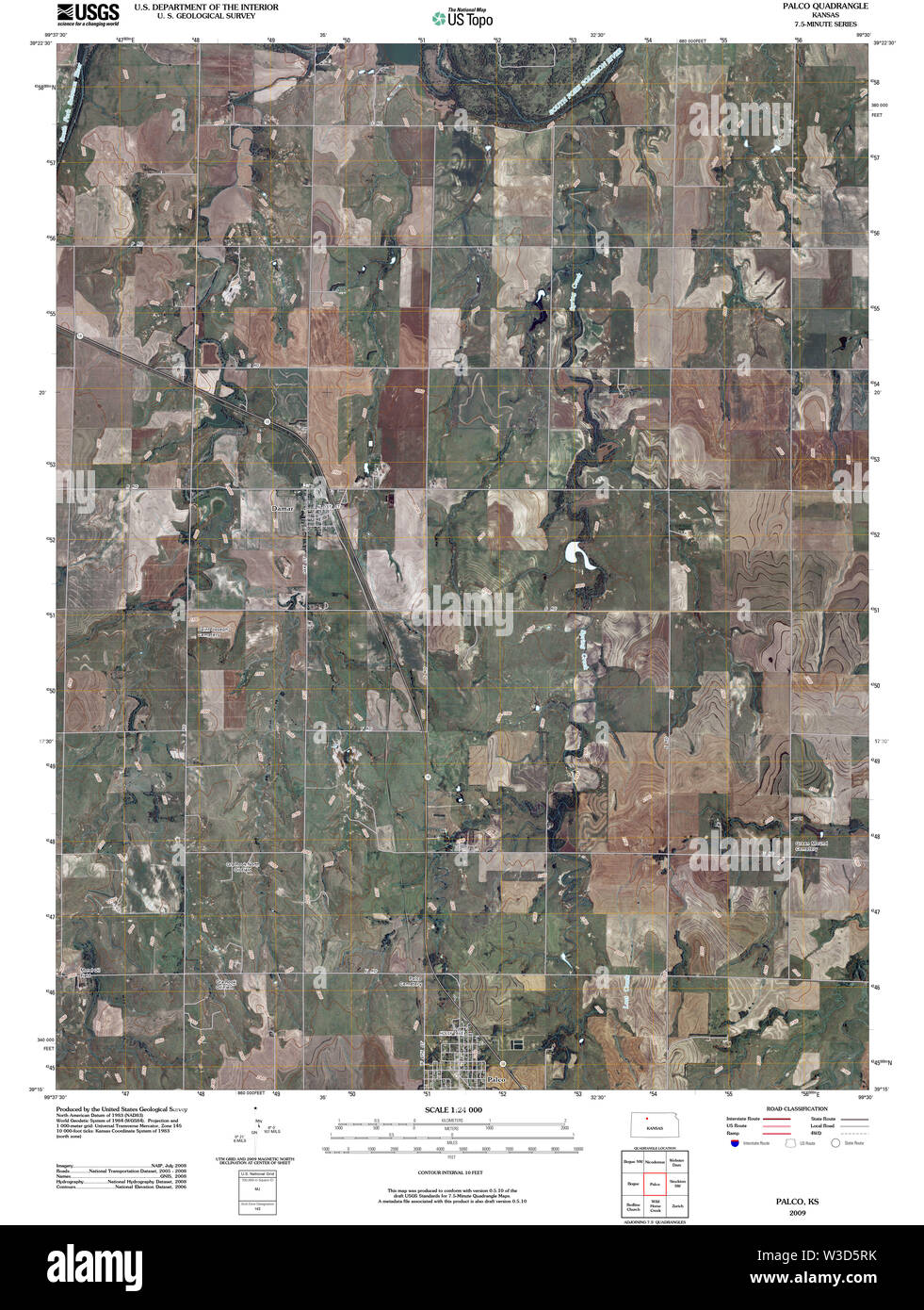 Palco kansas map hires stock photography and images Alamy