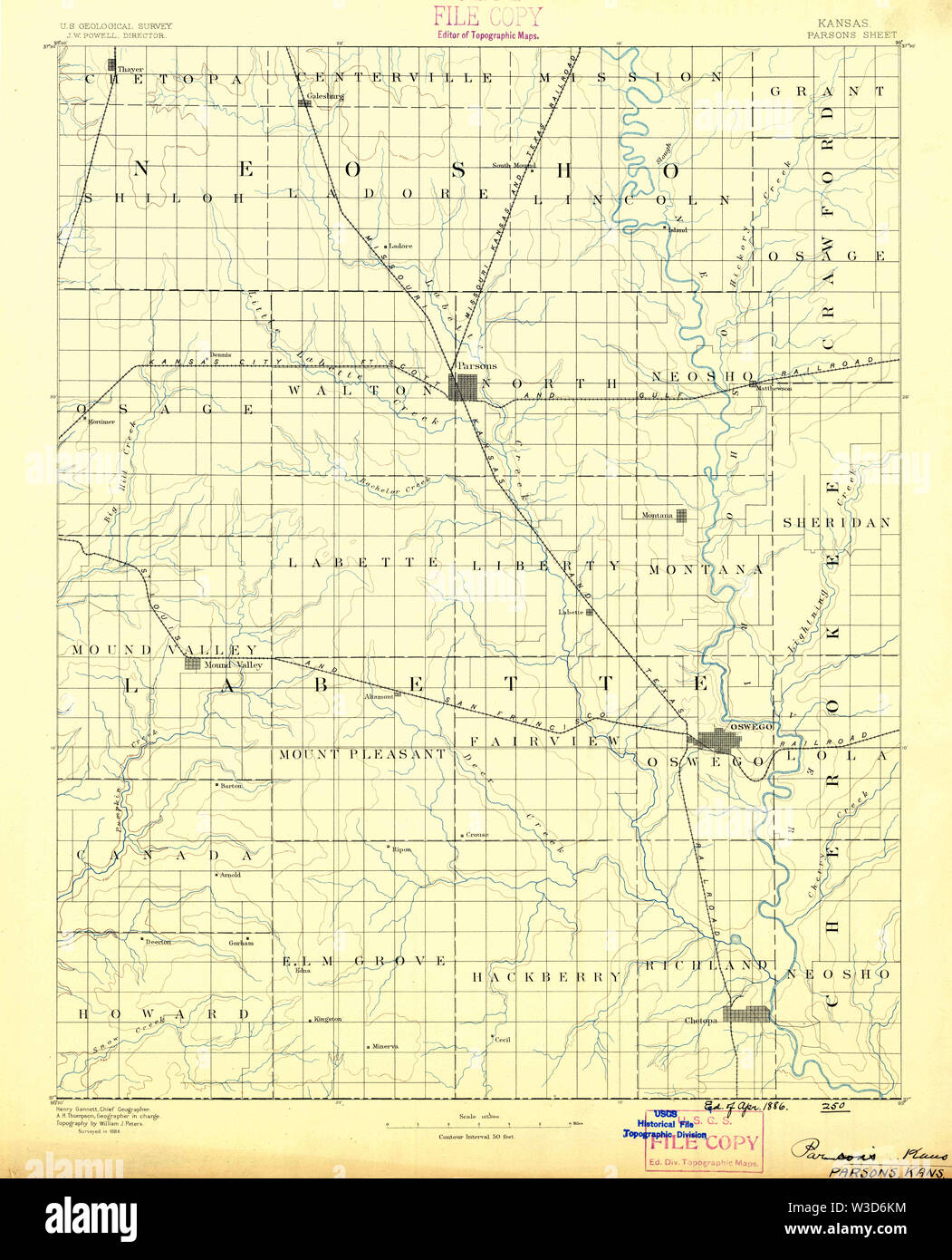 Map of parsons kansas hires stock photography and images Alamy