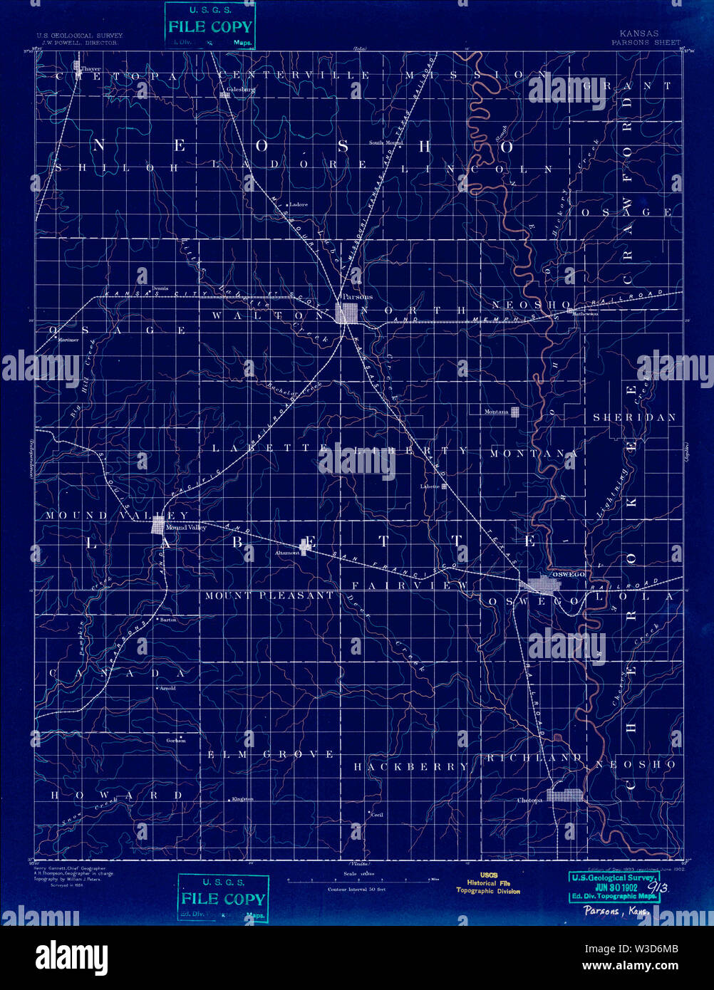 Map of parsons kansas hires stock photography and images Alamy