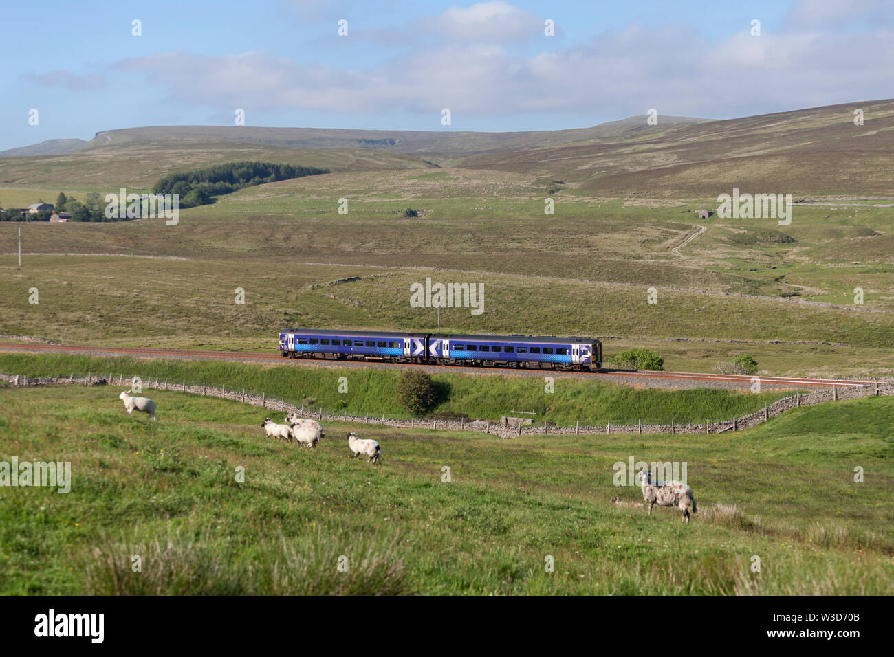 Northern rail class 158 express sprinter train passing White Birks ...