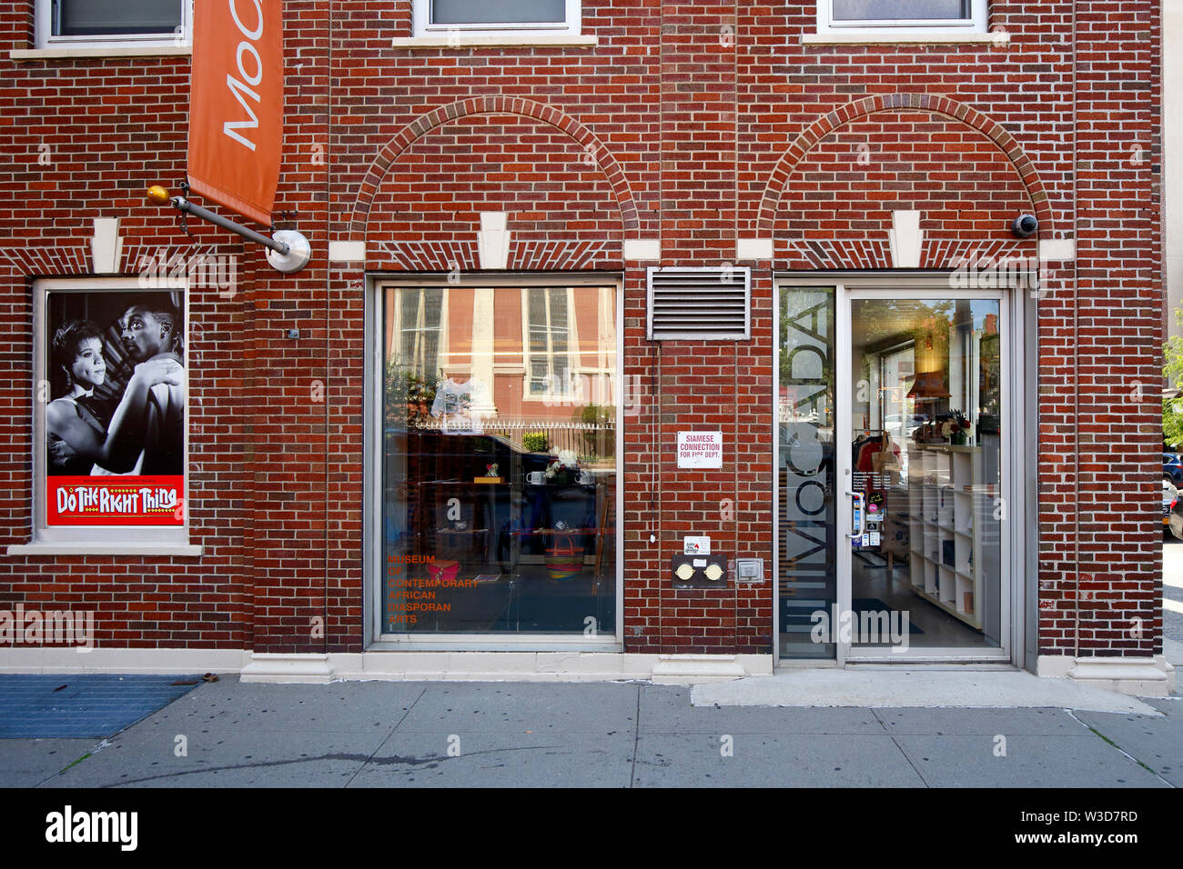 Museum of Contemporary African Diasporan Arts, 80 Hanson Place, Brooklyn, NY. exterior storefront of an art museum in Fort Greene Stock Photo