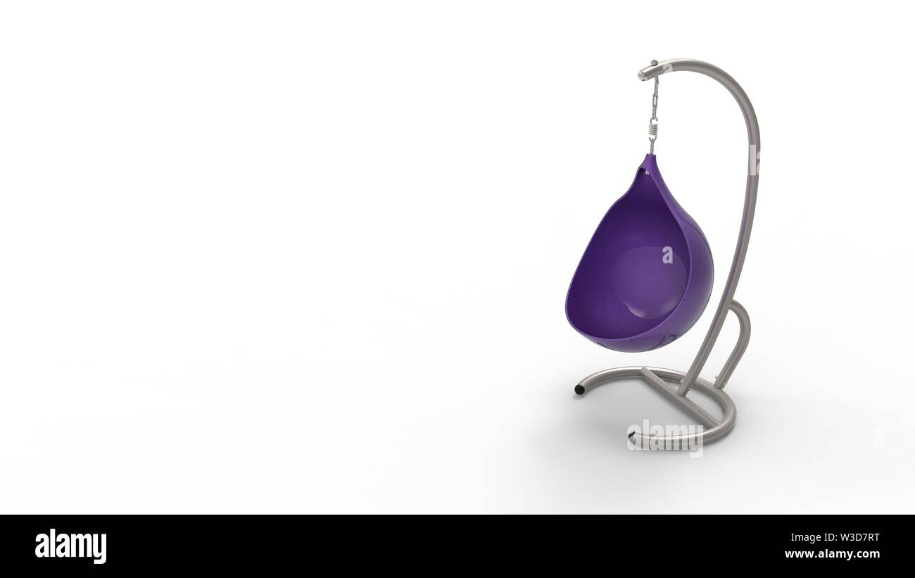 3d rendering of a hanging egg chair isolated in white studio background Stock Photo Alamy