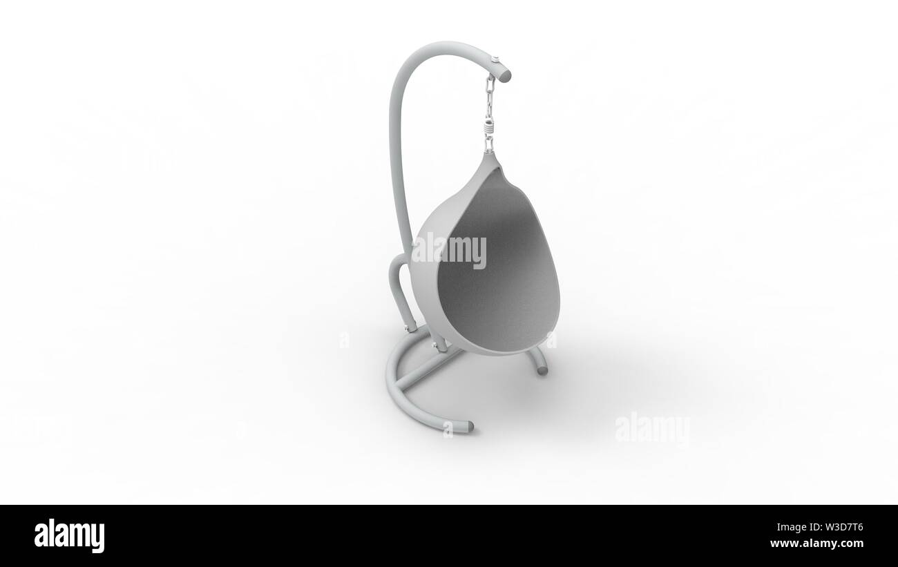 3d rendering of a hanging egg chair isolated in white studio background Stock Photo Alamy