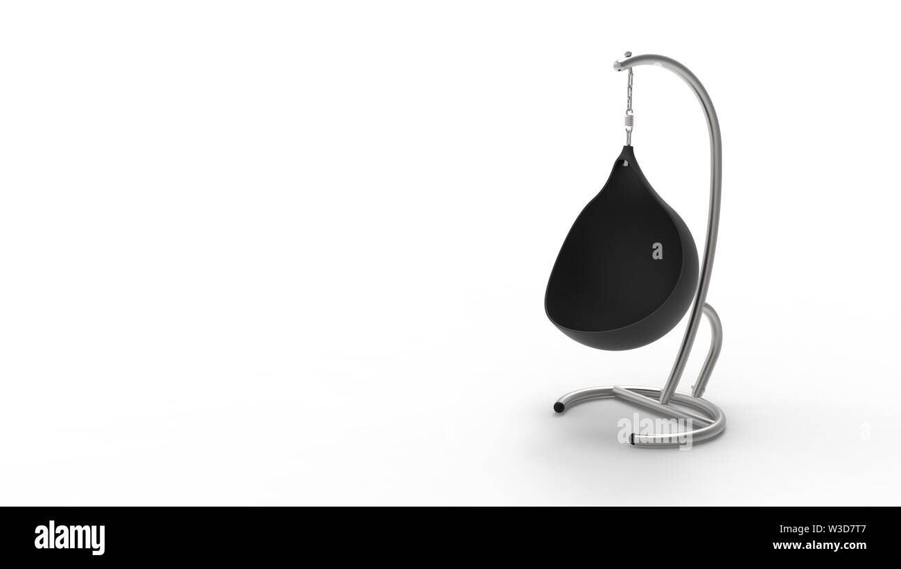 3d rendering of a hanging egg chair isolated in white studio background Stock Photo Alamy