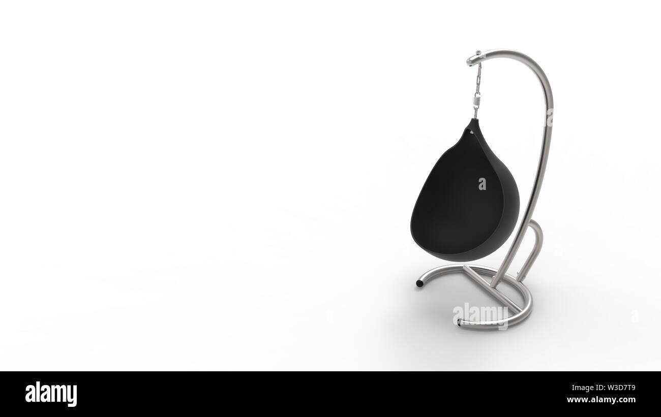 3d rendering of a hanging egg chair isolated in white studio background Stock Photo Alamy