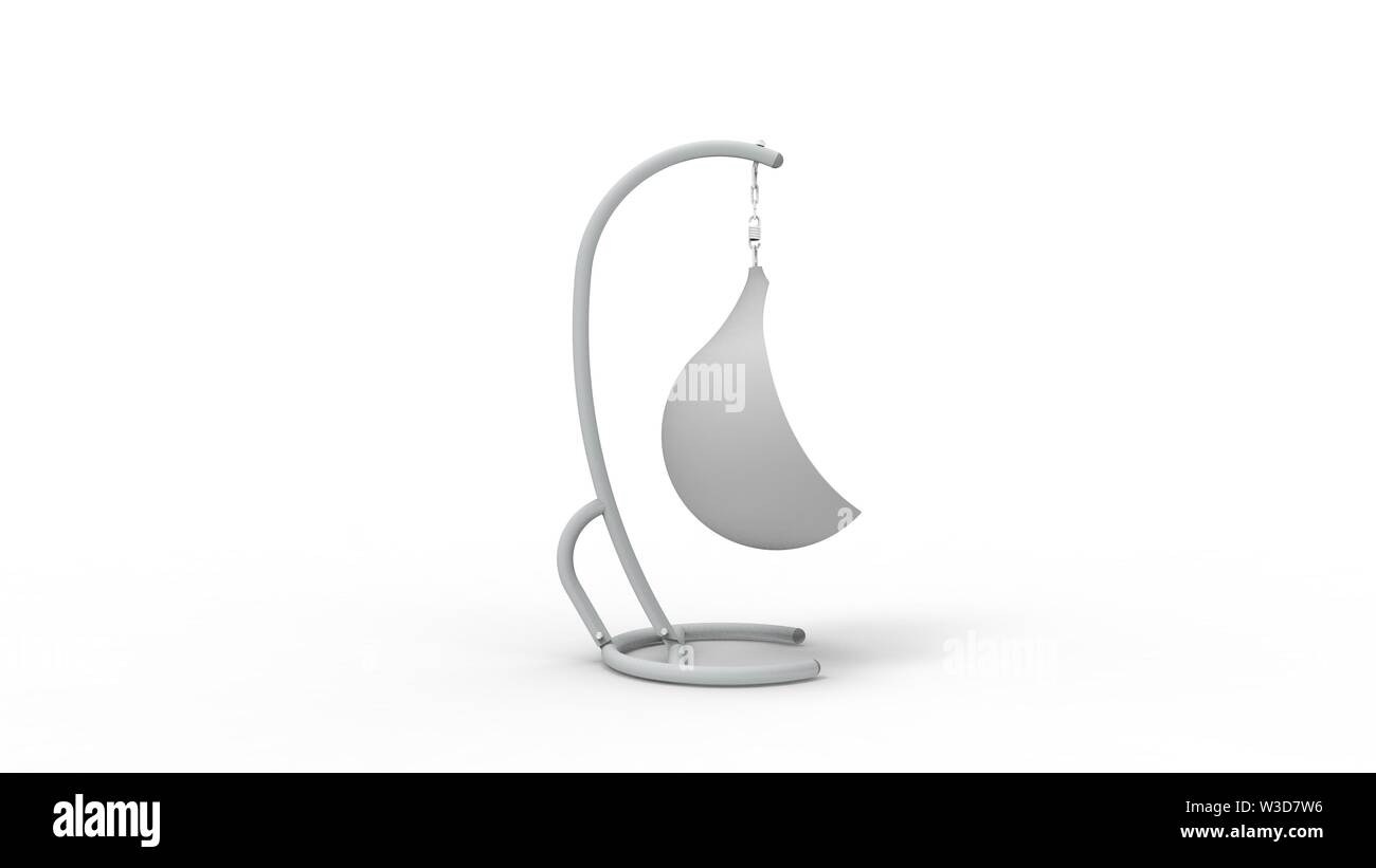 3d rendering of a hanging egg chair isolated in white studio background Stock Photo Alamy