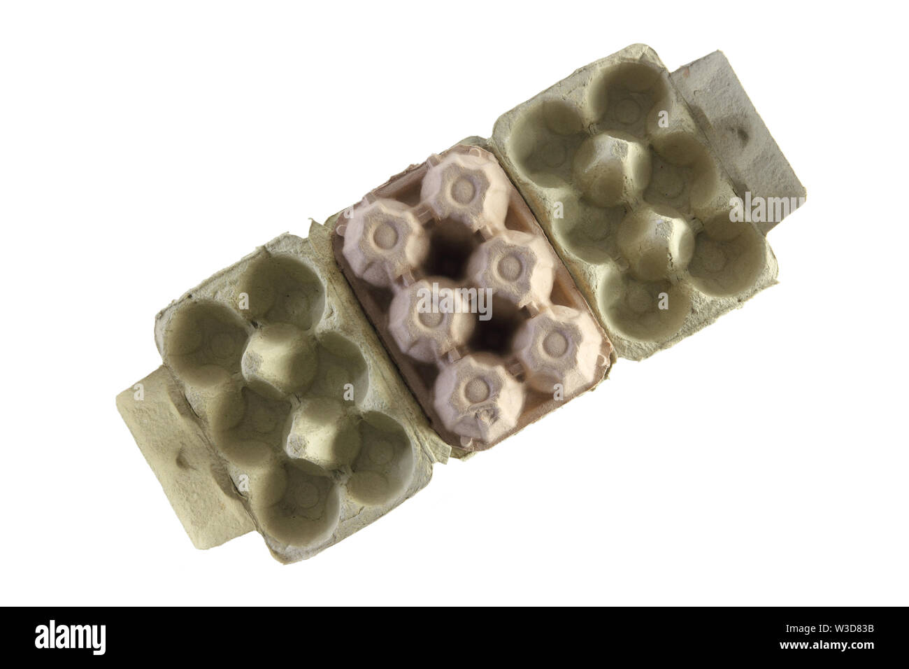 Egg Carton with Isolated White Background Stock Photo