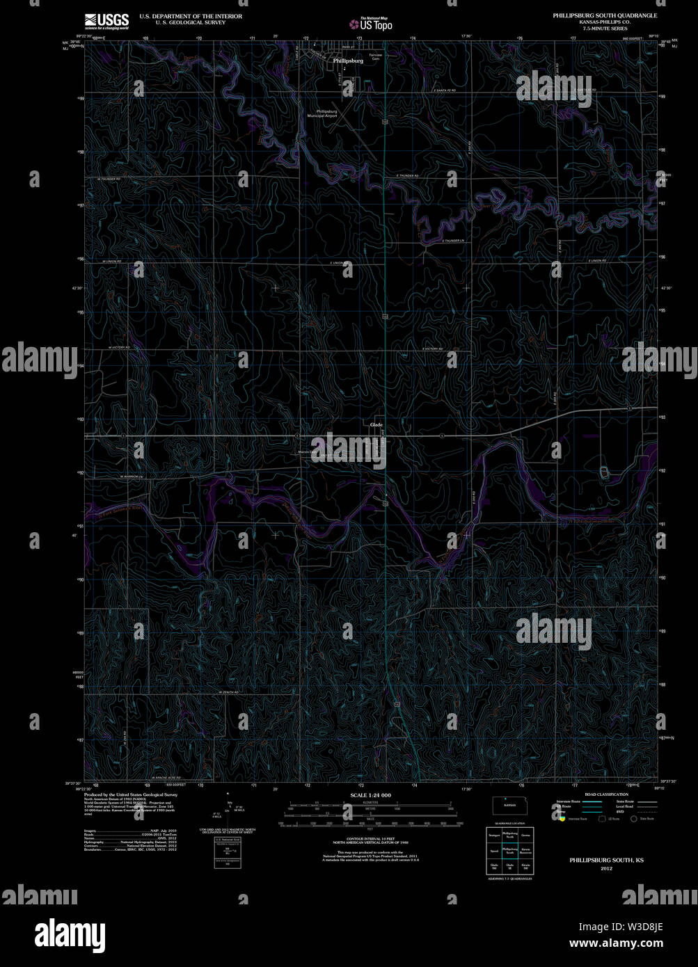 Phillipsburg kansas map hires stock photography and images Alamy