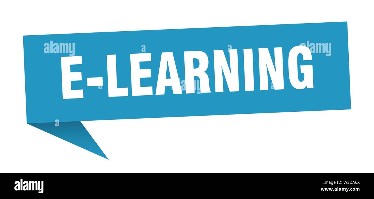 e-learning speech bubble. e-learning sign. e-learning banner Stock ...