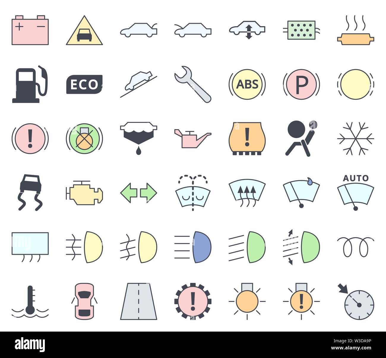 Car dashboard symbols hi-res stock photography and images - Alamy