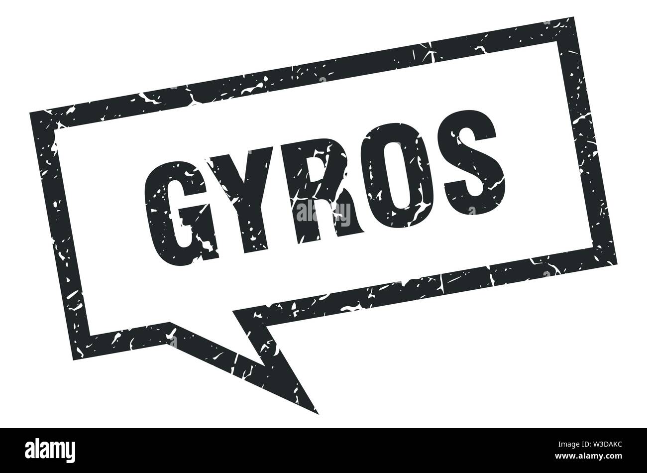 gyros sign. gyros square speech bubble. gyros Stock Vector Image & Art
