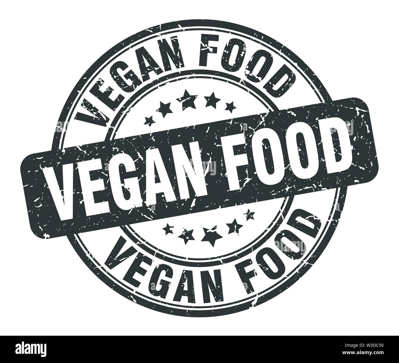 vegan food stamp. vegan food round grunge sign. vegan food Stock Vector ...