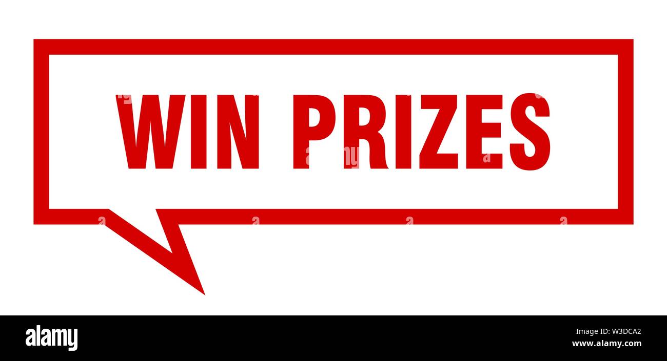 Feature Win Sign Win sign square speech hi-res stock photography and images - Alamy