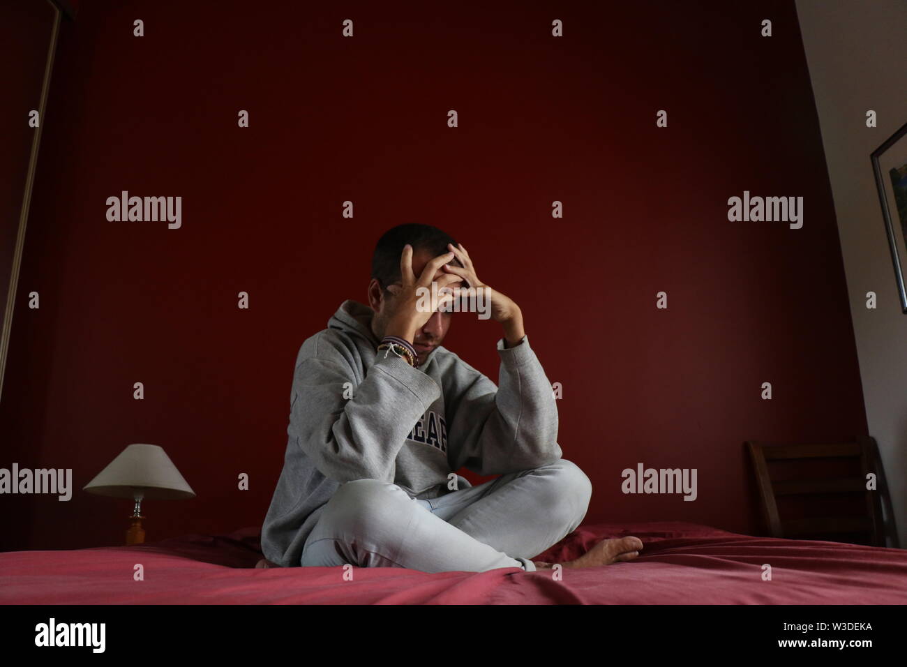 Young adult male and mental health generic stock photo alamy