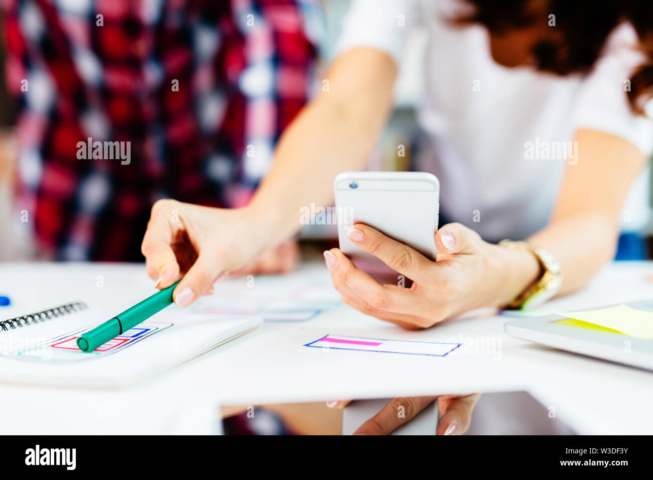 Developing mobile application for new startup Stock Photo