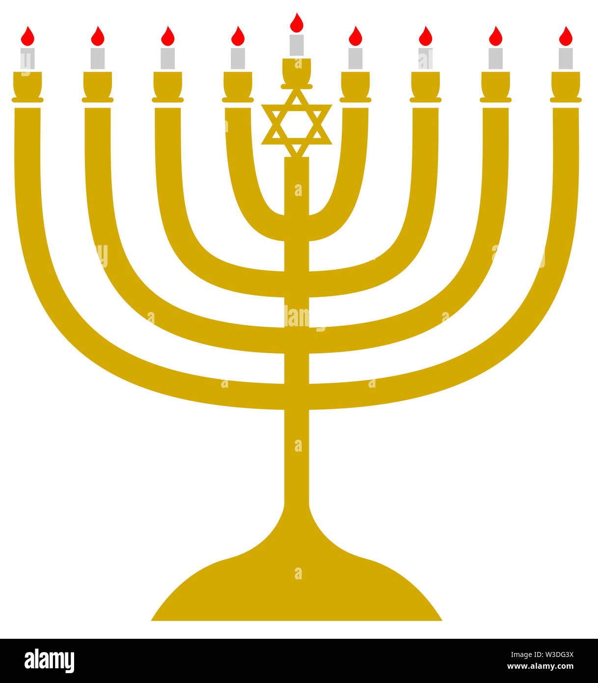 jewish judaism hanukkah candles golden illustration religious david  starjewish judaism hanukkah candles golden illustration religious david  star Stock Photo - Alamy