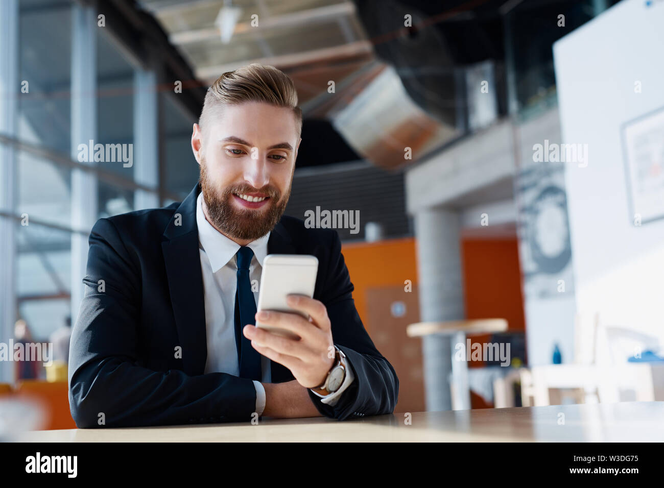 Happy hipster man thinking using hi-res stock photography and images ...