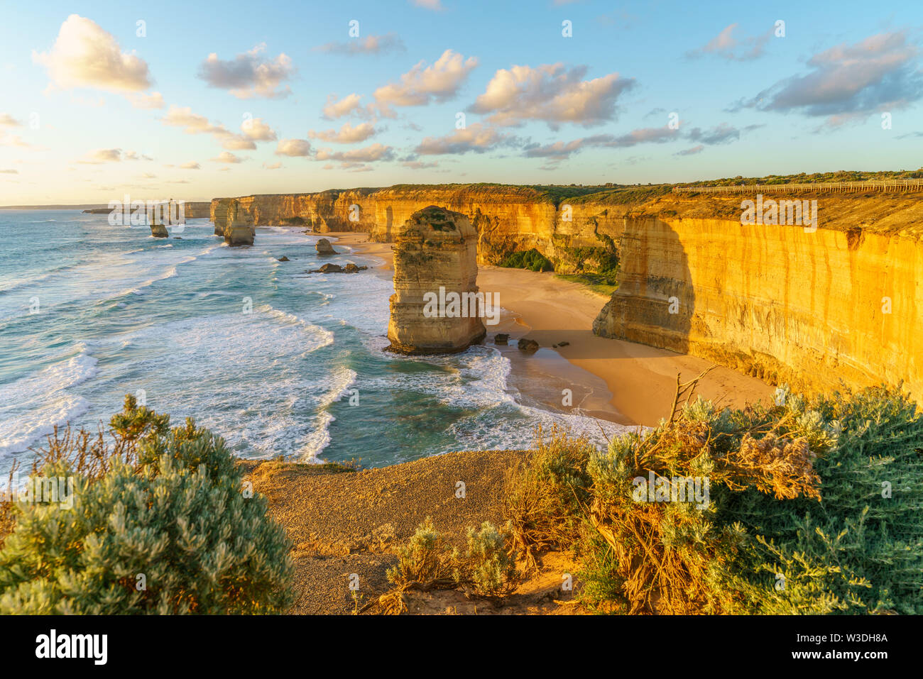 twelve apostles marine national park at sunset,great ocean road at port campbell, victoria