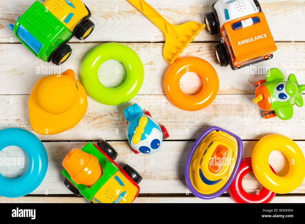 Set of children toys Stock Photo - Alamy