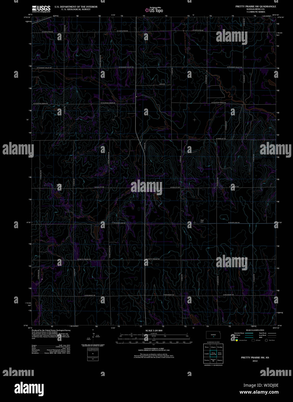 Kansas prairie map hi-res stock photography and images - Alamy