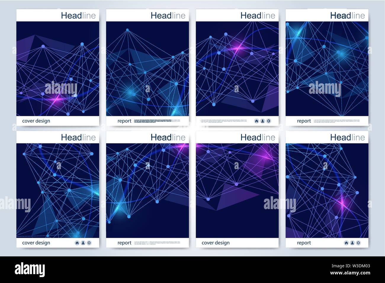 Scientific brochure design template. Vector flyer layout, Molecular ...