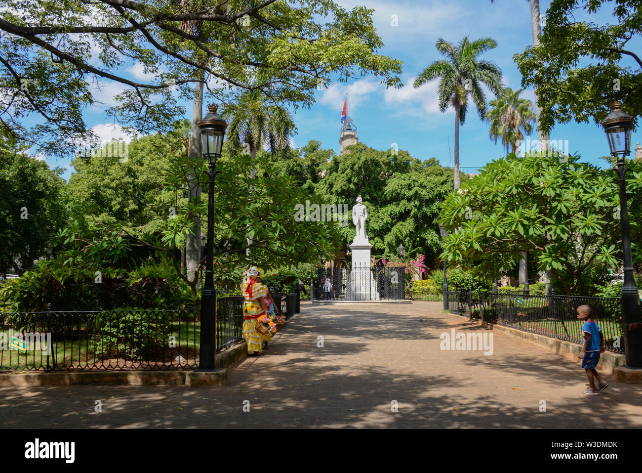 America, Caribbean, Cuba, Havana, La Habana Vieja, Plaza de Armas,Parque Céspedes Stock Photo