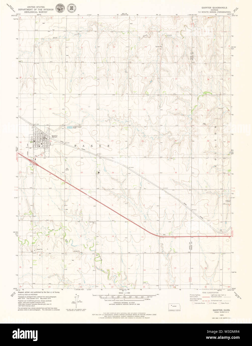 Map of quinter kansas hi-res stock photography and images - Alamy