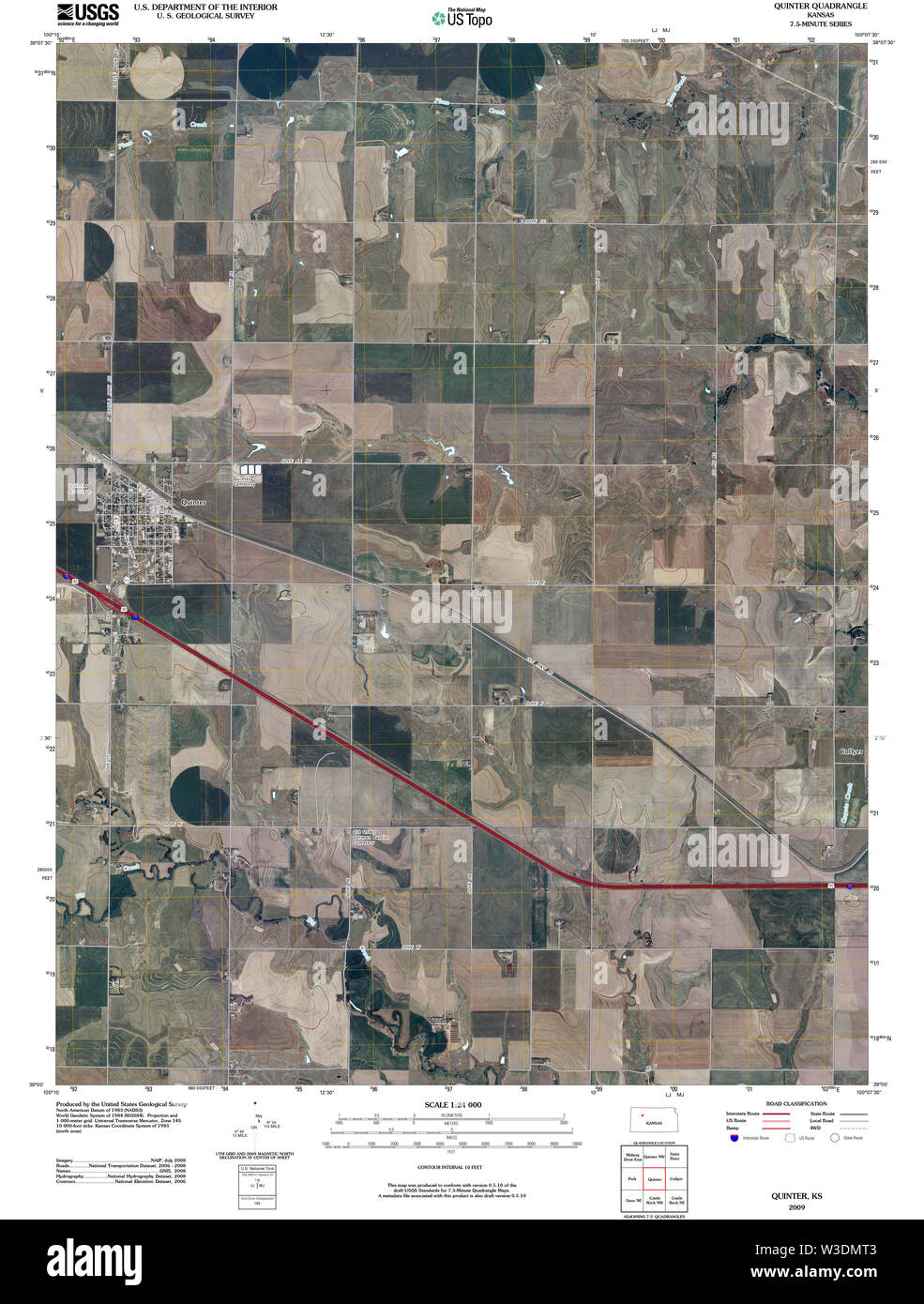 Map of quinter kansas hi-res stock photography and images - Alamy