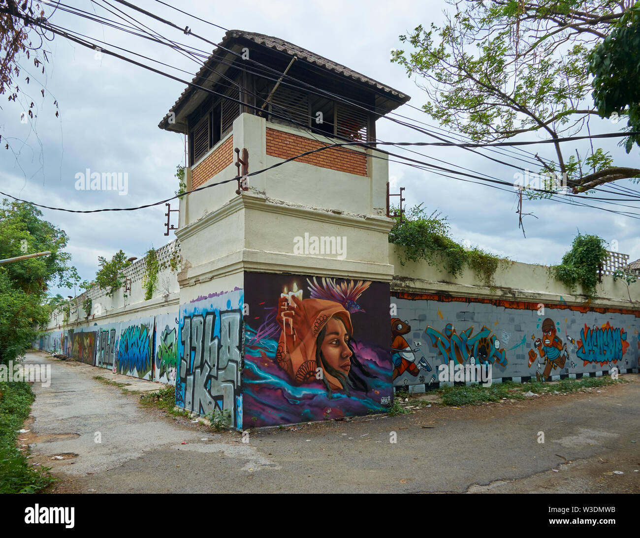 Watchtower at the old Women's Prison, now closed, in Chiang Mai, Thailand. Stock Photo