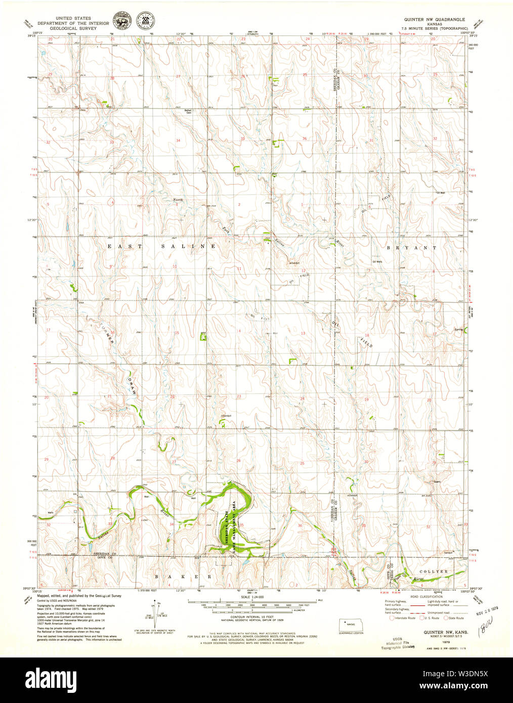 Map of quinter kansas hires stock photography and images Alamy