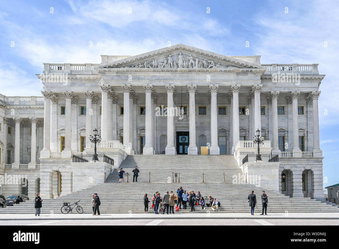 The North wing of Us Capitol building housing the United States Senate. Stock Photo