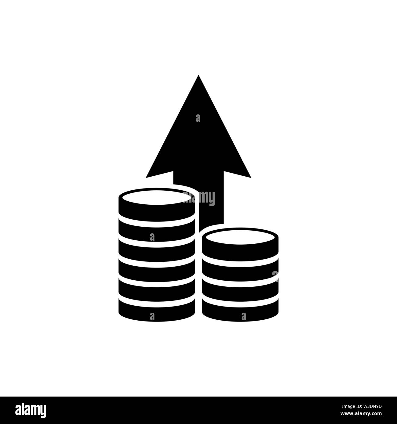 Financial Growth, Investment Strategy Plan. Flat Vector Icon illustration.  Simple black symbol on white background. Financial Growth, Strategy Plan si  Stock Vector Image & Art - Alamy
